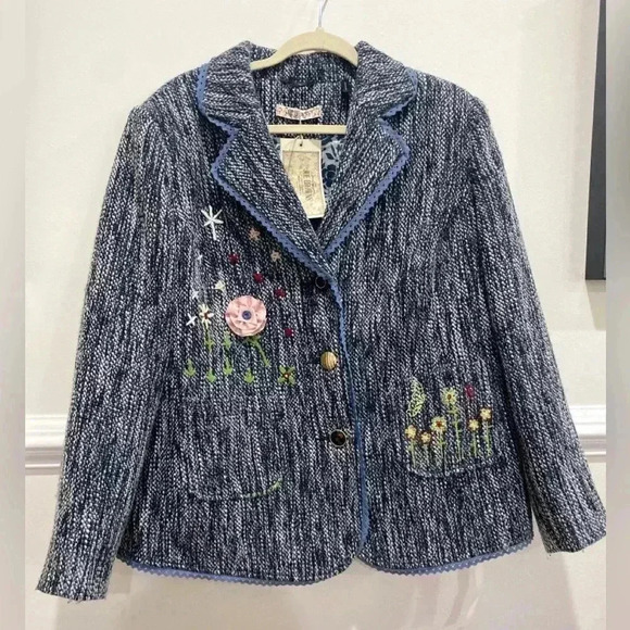 Joe Browns Blazer NWT Blue Multi Size 16 - Picture 1 of 10
